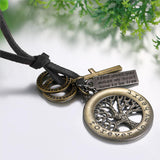 Leather Necklaces Life Tree pendant Necklace Fashion Jeweley Charm Rope