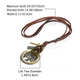 Leather Necklaces Life Tree pendant Necklace Fashion Jeweley Charm Rope