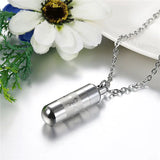 His Hers Perfume Bottle Open Capsule Urn Ashes Cremation Keepsake Necklace Pendant