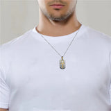 Fashion Ancient Egyptian Ankh Dog Tag Pendant Stainless Steel Symbol of Life Necklaces