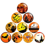 Halloween 18mm Round Photo Glass Cabochon Making Findings DIY Snap Button Charm