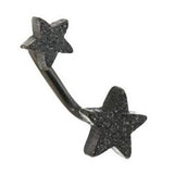 Double Stars IP 316L Surgical Steel Lippy Loop/Eyebrow Ring