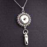 Snap button Charm 18mm angel crystal tree clover square Pendant Necklace
