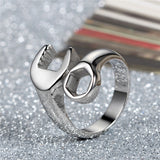 Fashion Cool Biker Mechanic Wrench Stainless Steel Mens Ring Punk Style Rings for men Size 8-13