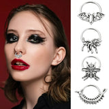 Fashion Punk Stainless Steel Nose Ring Silver Color Gothic Insect Nose Rings For Women Men Body Cartilage Piercing Jewelry