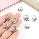 Fashion Punk Stainless Steel Nose Ring Silver Color Gothic Insect Nose Rings For Women Men Body Cartilage Piercing Jewelry