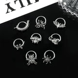 Fashion Punk Stainless Steel Nose Ring Silver Color Gothic Insect Nose Rings For Women Men Body Cartilage Piercing Jewelry