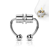 Body Accentz 316L Fake Magnetic Septum Horseshoe