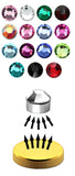 Surgical Steel Magnetic Magnet Fake Nose Piercing 3mm CZ Crystal Stud Ring