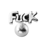 2 pcs 14G 1.6mm  Piercing Langue Barbell Stainless Steel Tongue Rings Sexy naughty word Jewelry