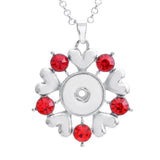 Vintage Leaves Flower Heart Round 18mm Snap Button jewelry Necklace & Pendants