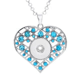Vintage Leaves Flower Heart Round 18mm Snap Button jewelry Necklace & Pendants