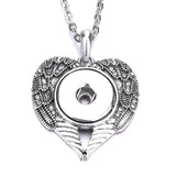 Vintage Leaves Flower Heart Round 18mm Snap Button jewelry Necklace & Pendants