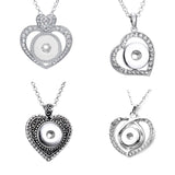 Vintage Leaves Flower Heart Round 18mm Snap Button jewelry Necklace & Pendants