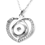 Vintage Leaves Flower Heart Round 18mm Snap Button jewelry Necklace & Pendants