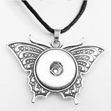 OWL wings tree Butterfly Anchor 18mm snap button necklace DIY jewelry