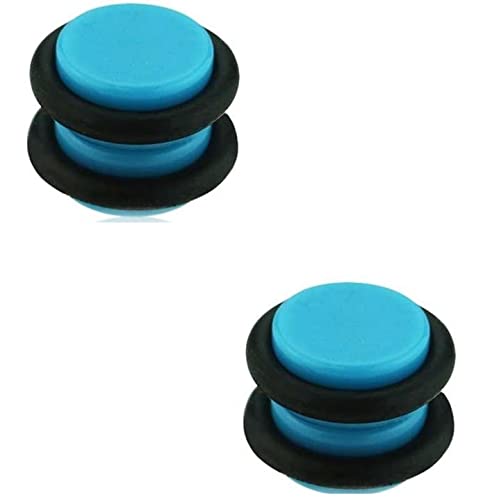Body Accentz Magnetic Color Acrylic Fake Ear Plug with O-Rings 0 Gauge Look