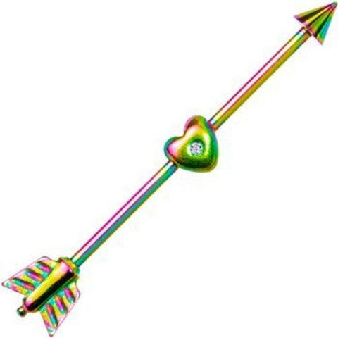 Industrial bar 316L Surgical Heart Arrow 16g 1 3/8