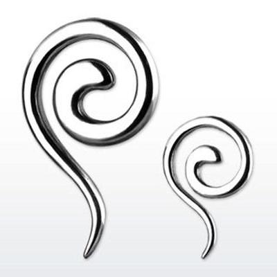 Earrings Rings 316L Surgical Steel Swirl Twist Tapers - Sold as a pair 4G Heavy