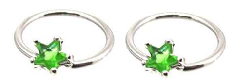 Nipple Ring Star Captive Bead Body Jewelry Pair 14 gauge