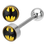 Tongue Rings 316L Surgical Steel Barbell with Batman 5/8 10mm