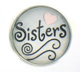 Snap glass  button charms Interchangable Jewelry Sisters