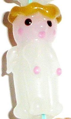 Angel Glass Lampwork Beads 3pcs 27x15x10mm