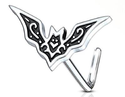 Nose Ring 20g  Bat Wings 316L Surgical Steel L Bend Stud