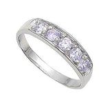 Sterling Silver CZ Lavender pinky ring [1]