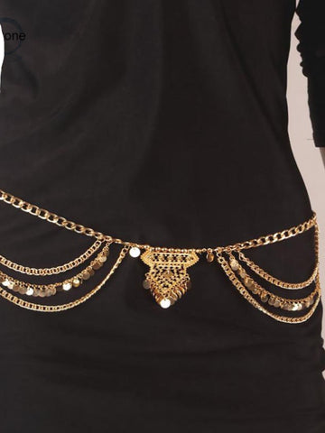 Lady Yoga Metal Tassel Body Belly Waist Chain Gothic Bikini Bar Beachwear  Boho Turkish Body Jewelry