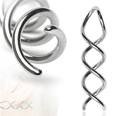 Earrings Rings 316L Surgical Steel Swirl Twist Tapers - Sold as a pair [Jewelry]