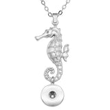 Seahorse Round 18mm Snap Button Charm jewelry Necklace & Pendants
