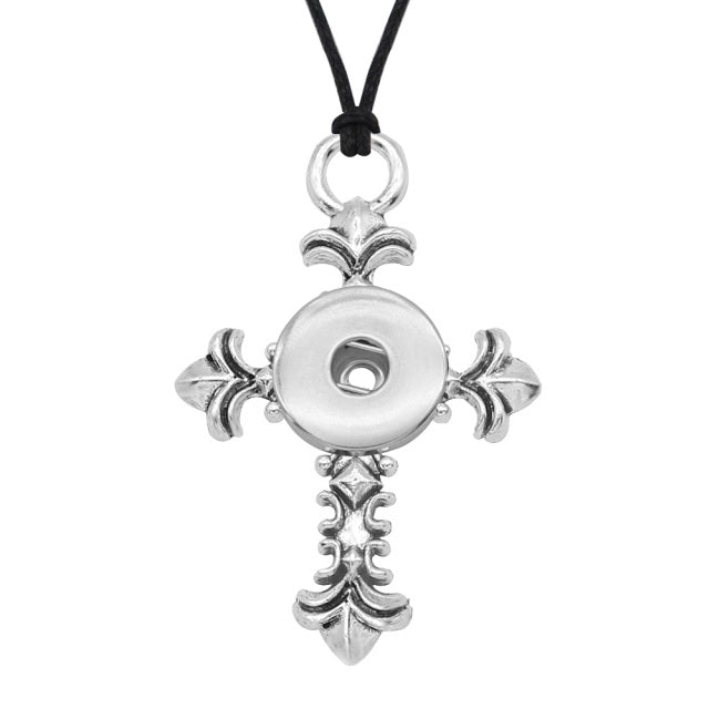 Cat Butterfly Cross Wing Deer 18mm 20mm Snap Button Necklace DIY Jewelry