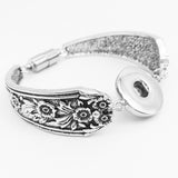7 Style 18mm flower feathers Retro snap button bracelet for women  18mm braceletflower snaps