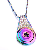 Snap Button Jewelry 18mm  Accessories Scroll  Rainbow Necklace