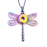 Snap Button Jewelry 18mm  Accessories Scroll  Rainbow Necklace