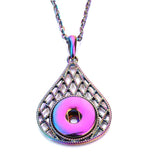 Snap Button Jewelry 18mm  Accessories Scroll  Rainbow Necklace