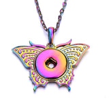 Snap Button Jewelry 18mm  Accessories Scroll  Rainbow Necklace