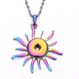 Snap Button Jewelry 18mm  Accessories Scroll  Rainbow Necklace