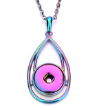 Snap Button Jewelry 18mm  Accessories Scroll  Rainbow Necklace