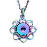 Snap Button Jewelry 18mm  Accessories Scroll  Rainbow Necklace