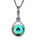 Snap Button Jewelry 18mm  Accessories Scroll  Rainbow Necklace