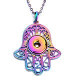 Snap Button Jewelry 18mm  Accessories Scroll  Rainbow Necklace