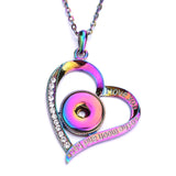 Snap Button Jewelry 18mm  Accessories Scroll  Rainbow Necklace