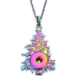 Snap Button Jewelry 18mm  Accessories Scroll  Rainbow Necklace