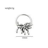 Fashion Punk Stainless Steel Nose Ring Silver Color Gothic Insect Nose Rings For Women Men Body Cartilage Piercing Jewelry