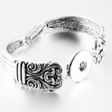 7 Style 18mm flower feathers Retro snap button bracelet for women  18mm braceletflower snaps