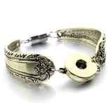 7 Style 18mm flower feathers Retro snap button bracelet for women  18mm braceletflower snaps