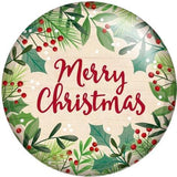 Christmas 18mm Round Photo Glass Cabochon   Snap Button  Happy New Year