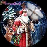 Christmas Round Photo Glass Cabochon Charm Snap Button 18mm